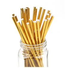 Paper Straws - Metallic Gold 25pack